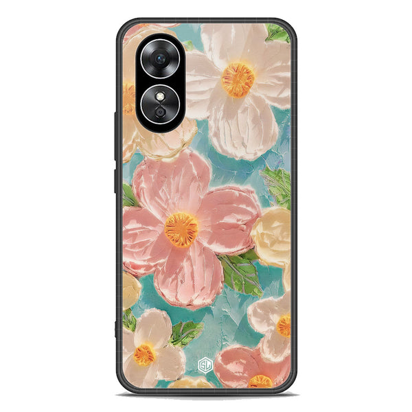 Floral Series Soft Phone Case - Premium Glass Case - Design 16 - Oppo A17