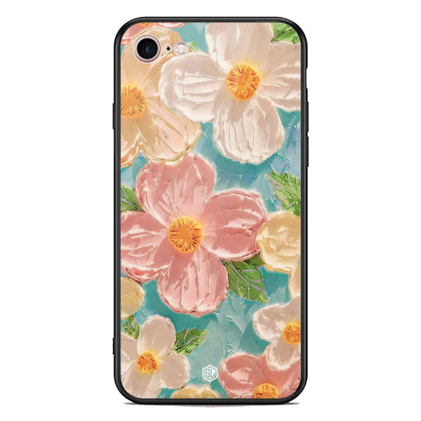 Floral Series Soft Phone Case - Premium Glass Case - Design 16 - iPhone 8 / 7