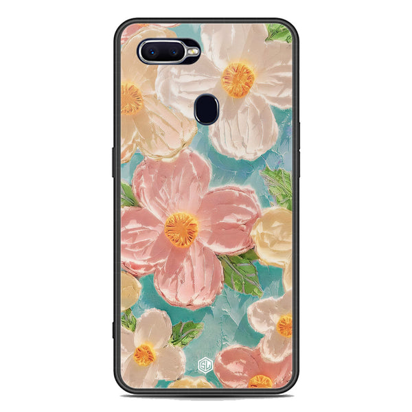 Floral Series Soft Phone Case - Premium Glass Case - Design 16 - Oppo A7x