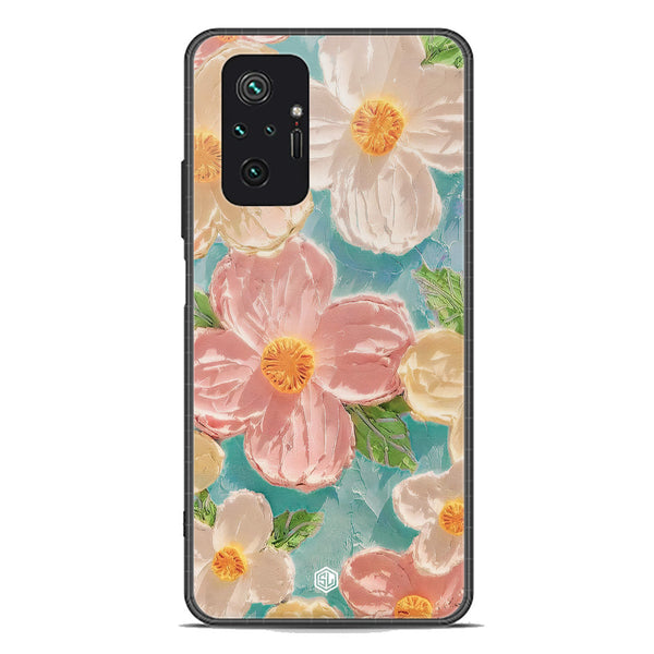 Floral Series Soft Phone Case - Premium Glass Case - Design 16 - Xiaomi Redmi Note 10 Pro Max