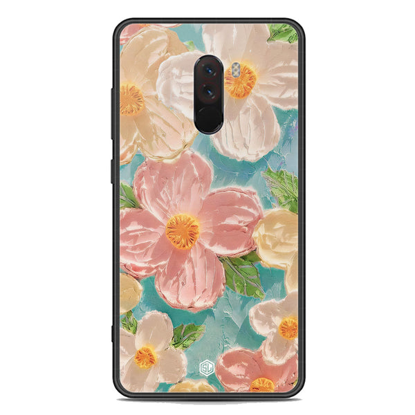 Floral Series Soft Phone Case - Premium Glass Case - Design 16 - Xiaomi Pocophone F1