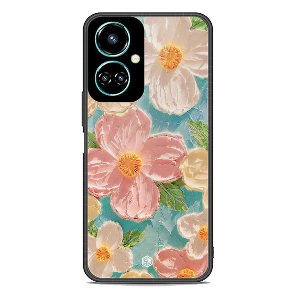 Floral Series Soft Phone Case - Premium Glass Case - Design 16 - Tecno Camon 19