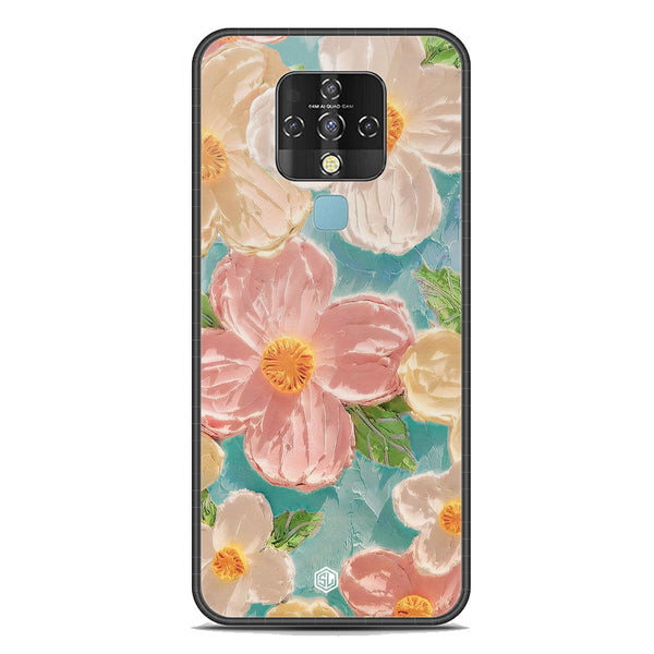 Floral Series Soft Phone Case - Premium Glass Case - Design 16 - Tecno Camon 16