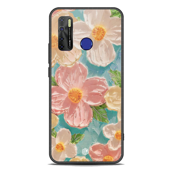 Floral Series Soft Phone Case - Premium Glass Case - Design 16 - Tecno Spark 5 pro