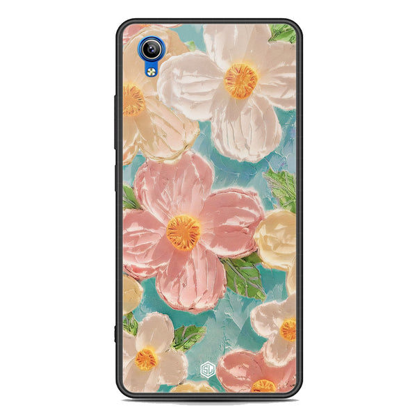 Floral Series Soft Phone Case - Premium Glass Case - Design 16 - Vivo Y91i