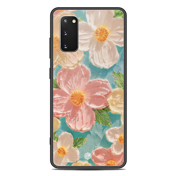 Floral Series Soft Phone Case - Premium Glass Case - Design 16 - Samsung Galaxy S20