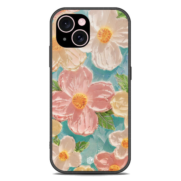 Floral Series Soft Phone Case - Premium Glass Case - Design 16 - iPhone 15 Plus