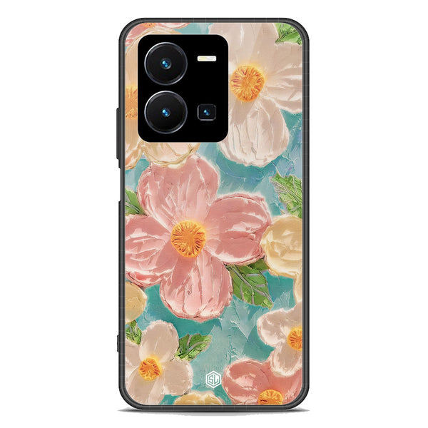 Floral Series Soft Phone Case - Premium Glass Case - Design 16 - Vivo Y35