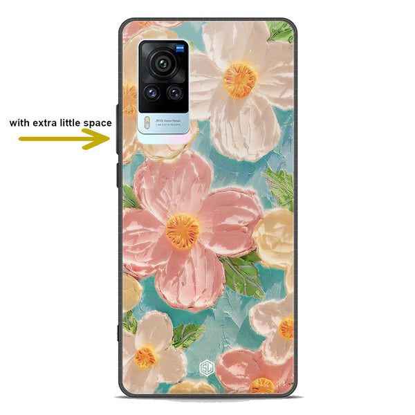 Floral Series Soft Phone Case - Premium Glass Case - Design 16 - Vivo X60 Pro