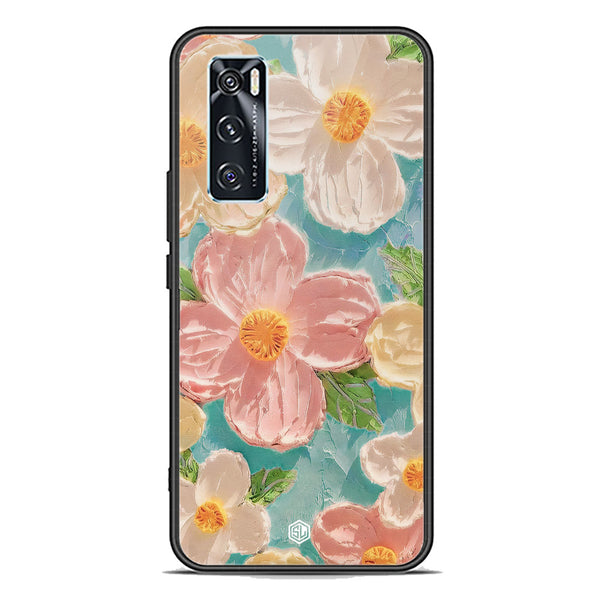 Floral Series Soft Phone Case - Premium Glass Case - Design 16 - Vivo V20 SE