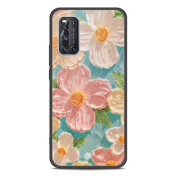 Floral Series Soft Phone Case - Premium Glass Case - Design 16 - Vivo V19