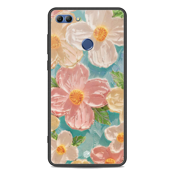 Floral Series Soft Phone Case - Premium Glass Case - Design 16 - Huawei Y9 2018