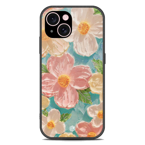 Floral Series Soft Phone Case - Premium Glass Case - Design 16 - iPhone 15