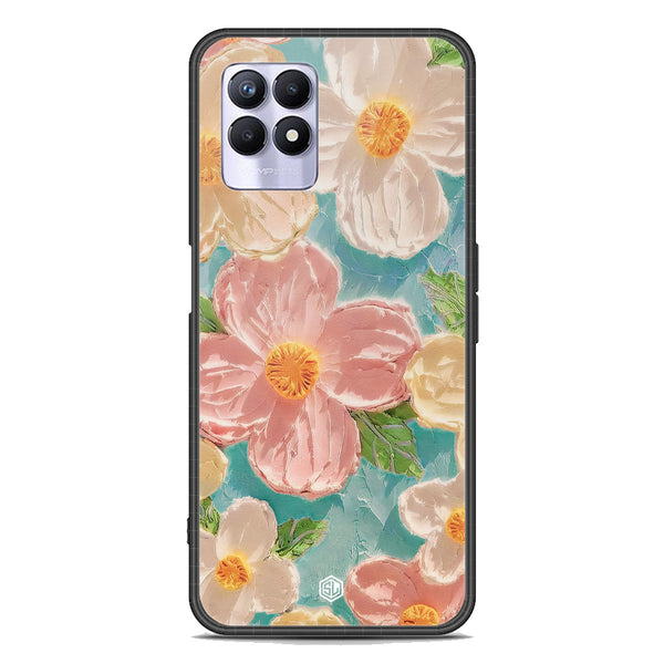 Floral Series Soft Phone Case - Premium Glass Case - Design 16 - Realme 8i