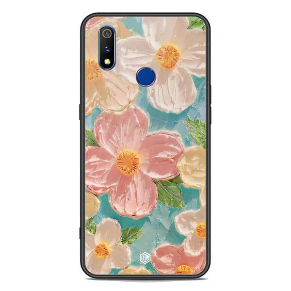 Floral Series Soft Phone Case - Premium Glass Case - Design 16 - Realme 3