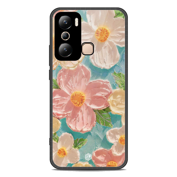 Floral Series Soft Phone Case - Premium Glass Case - Design 16 - Infinix Hot 20i