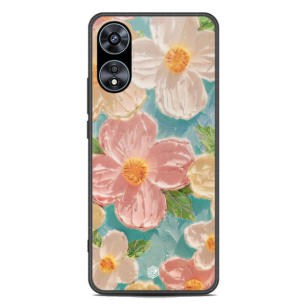 Floral Series Soft Phone Case - Premium Glass Case - Design 16 - Oppo A78 4G