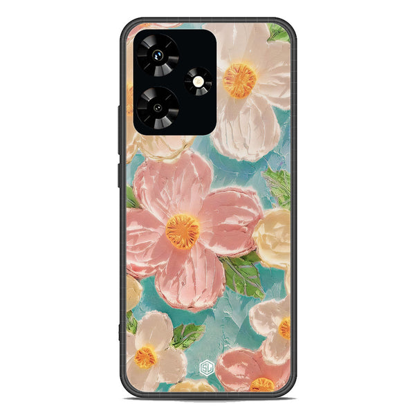 Floral Series Soft Phone Case - Premium Glass Case - Design 16 - Infinix Hot 30