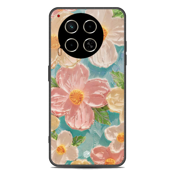 Floral Series Soft Phone Case - Premium Glass Case - Design 16 - Tecno Camon 30