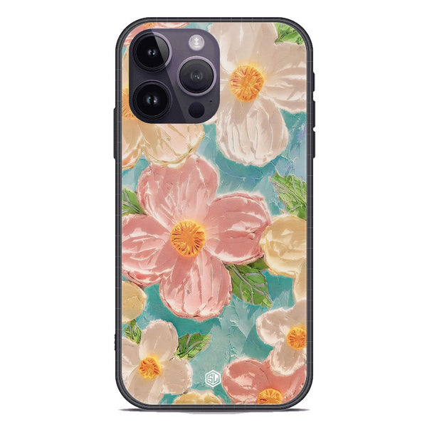 Floral Series Soft Phone Case - Premium Glass Case - Design 16 - iPhone 14 Pro