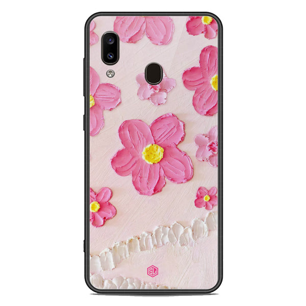 Floral Series Soft Phone Case - Premium Glass Case - Design 2 - Samsung Galaxy A20