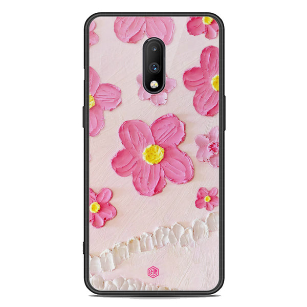 Floral Series Soft Phone Case - Premium Glass Case - Design 2 - OnePlus 7