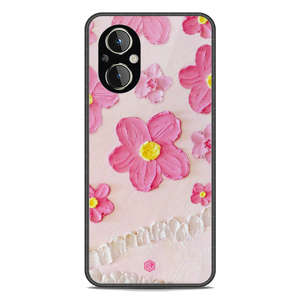 Floral Series Soft Phone Case - Premium Glass Case - Design 2 - Oppo Reno7 Z 5G