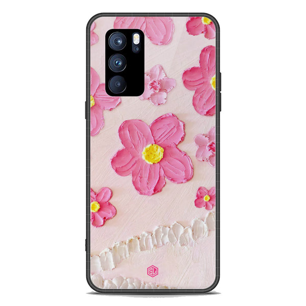 Floral Series Soft Phone Case - Premium Glass Case - Design 2 - Oppo Reno 6 Pro 5G