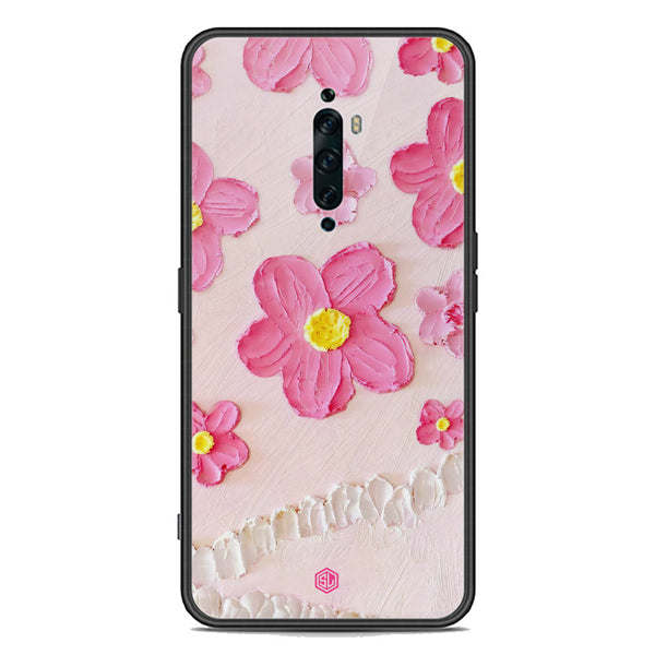 Floral Series Soft Phone Case - Premium Glass Case - Design 2 - Oppo Reno 2F