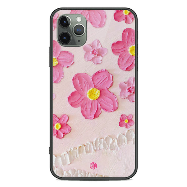 Floral Series Soft Phone Case - Premium Glass Case - Design 2 - iPhone 11 Pro Max