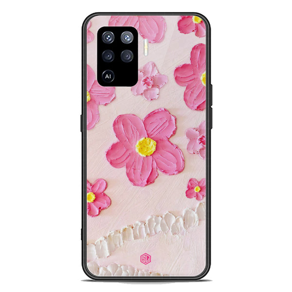 Floral Series Soft Phone Case - Premium Glass Case - Design 2 - Oppo F19 Pro