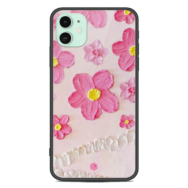 Floral Series Soft Phone Case - Premium Glass Case - Design 2 - iPhone 11