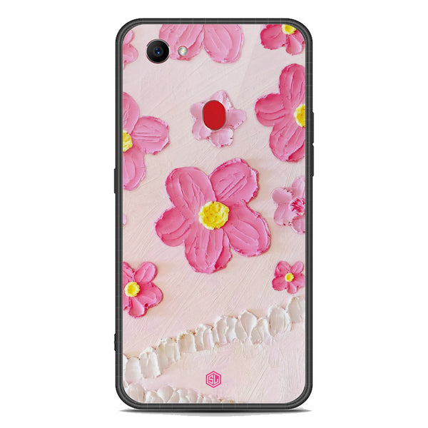 Floral Series Soft Phone Case - Premium Glass Case - Design 2 - Oppo F7