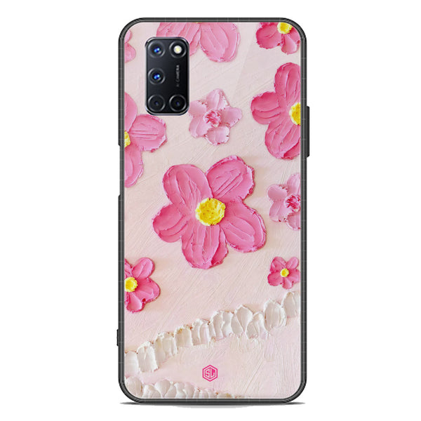 Floral Series Soft Phone Case - Premium Glass Case - Design 2 - Oppo A92