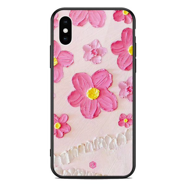 Floral Series Soft Phone Case - Premium Glass Case - Design 2 - iPhone XS Max