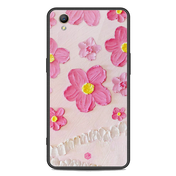 Floral Series Soft Phone Case - Premium Glass Case - Design 2 - Oppo A37