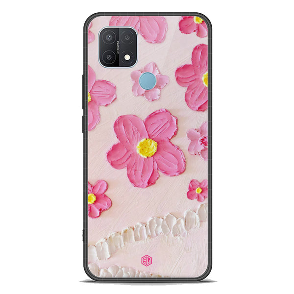 Floral Series Soft Phone Case - Premium Glass Case - Design 2 - Oppo A35