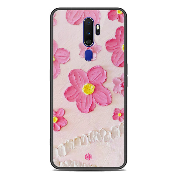 Floral Series Soft Phone Case - Premium Glass Case - Design 2 - Oppo A9 2020