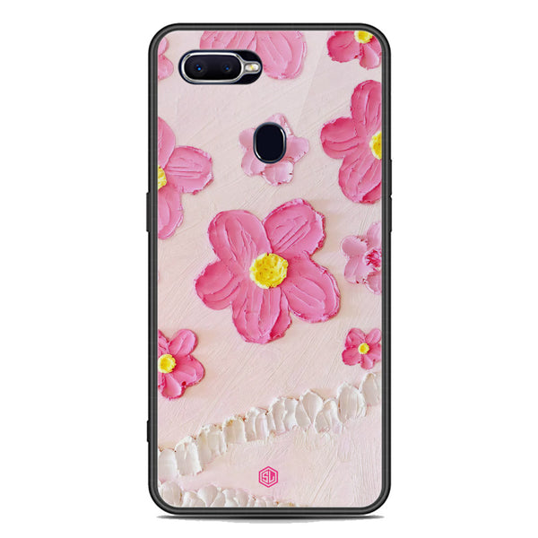 Floral Series Soft Phone Case - Premium Glass Case - Design 2 - Oppo A7x