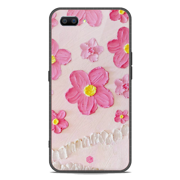 Floral Series Soft Phone Case - Premium Glass Case - Design 2 - Oppo A3s