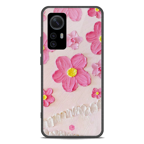 Floral Series Soft Phone Case - Premium Glass Case - Design 2 - Xiaomi 12