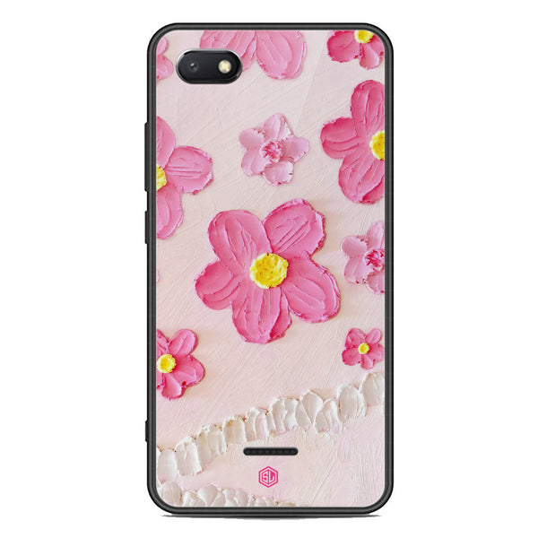 Floral Series Soft Phone Case - Premium Glass Case - Design 2 - Xiaomi Redmi 6A