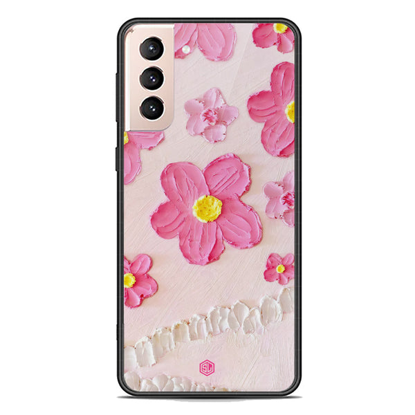 Floral Series Soft Phone Case - Premium Glass Case - Design 2 - Samsung Galaxy S21 Plus 5G