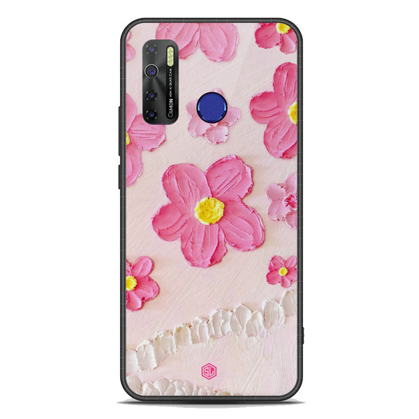 Floral Series Soft Phone Case - Premium Glass Case - Design 2 - Tecno Spark 5 pro