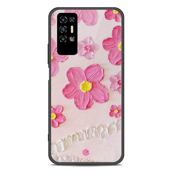 Floral Series Soft Phone Case - Premium Glass Case - Design 2 - Tecno Pova 2