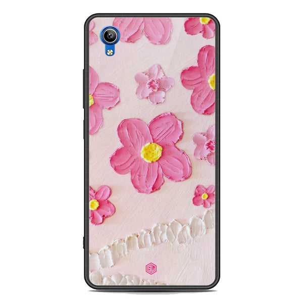 Floral Series Soft Phone Case - Premium Glass Case - Design 2 - Vivo Y91C