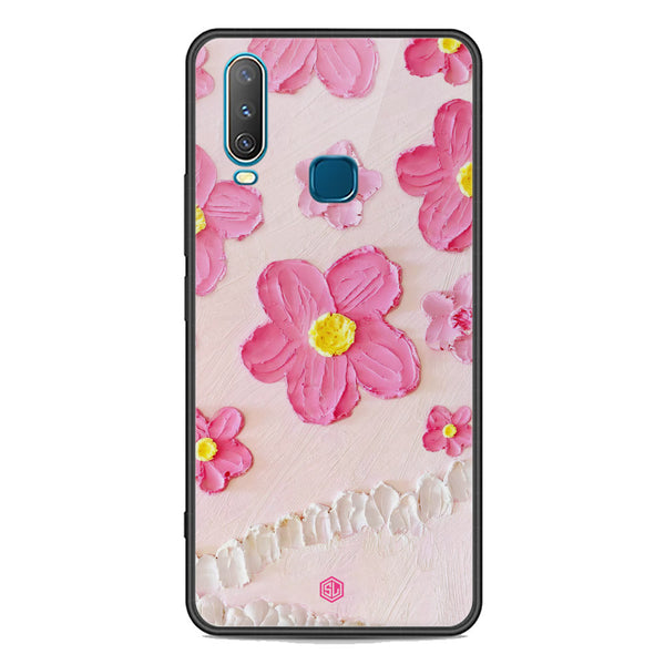 Floral Series Soft Phone Case - Premium Glass Case - Design 2 - Vivo Y17