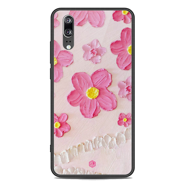 Floral Series Soft Phone Case - Premium Glass Case - Design 2 - Huawei P20