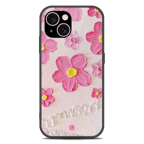 Floral Series Soft Phone Case - Premium Glass Case - Design 2 - iPhone 15