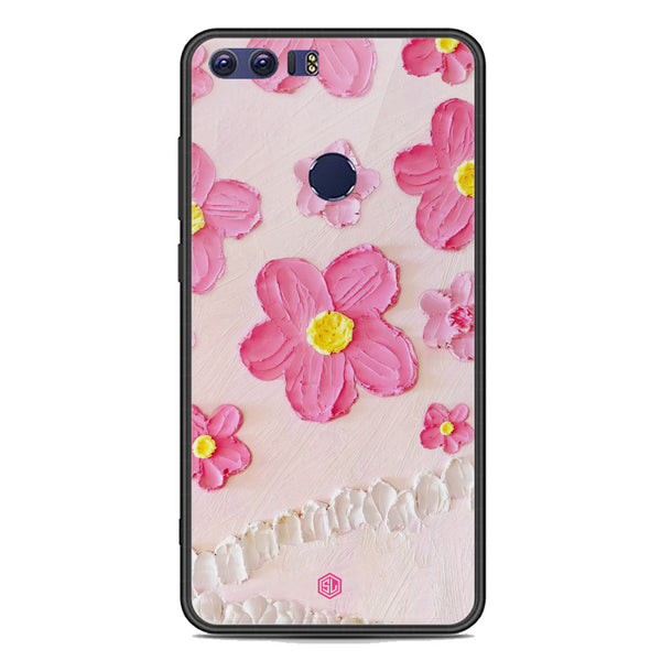 Floral Series Soft Phone Case - Premium Glass Case - Design 2 - Huawei Honor 8